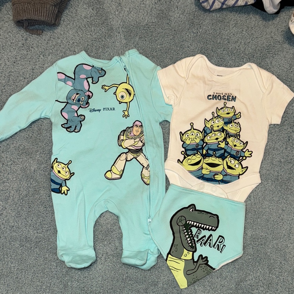 Toy Story/Monsters Inc. Newborn Outfit